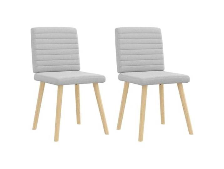 TEKGHUT Esszimmerstühle 2 STK. Wolkengrau Stoff Polsterstuhl mit Metall-Holz-Gestell, weicher Polyester, dicker Schaumstoff, vielseitig