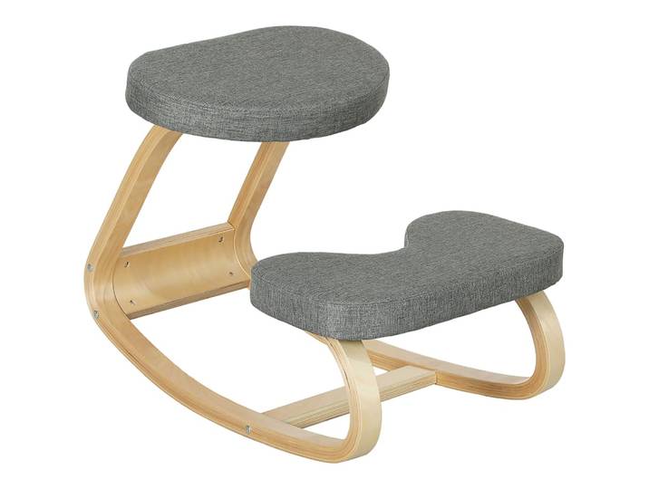 Siège à genoux ergonomique bois gris