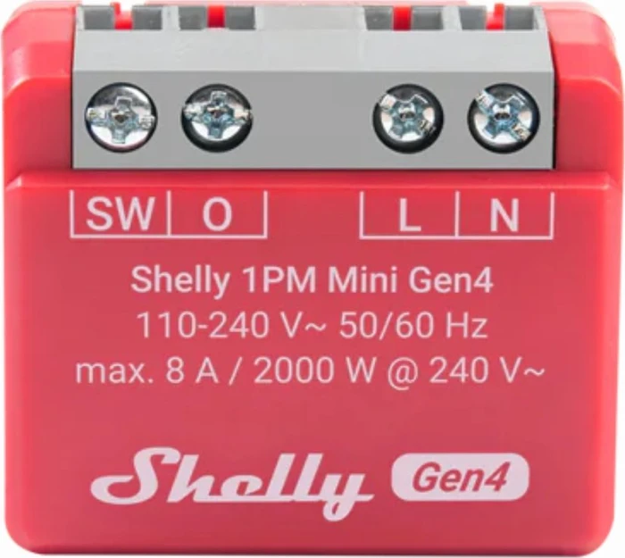 Shelly 1PM Mini Gen4 (rot, 2er Pack)