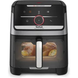 Tefal EY876D Easy Fry Smart & Silence Heissluft-Fritteuse 7L, Fritteuse, Grau, Silber, Schwarz