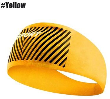Uplifted Finds Absorbent Sports Sweatband Headband For Men And Women Yoga Cycling Running yellow