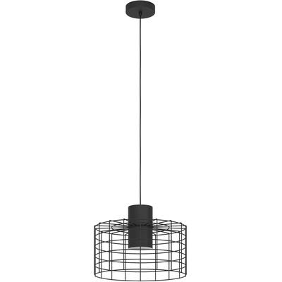 EGLO Hängeleuchte "MILLIGAN", schwarz, Ø 38cm H: 110cm, 1 Stk., Leuchten, Hängeleuchte aus Stahl - exkl. E27 - 40W, Hängeleuchte