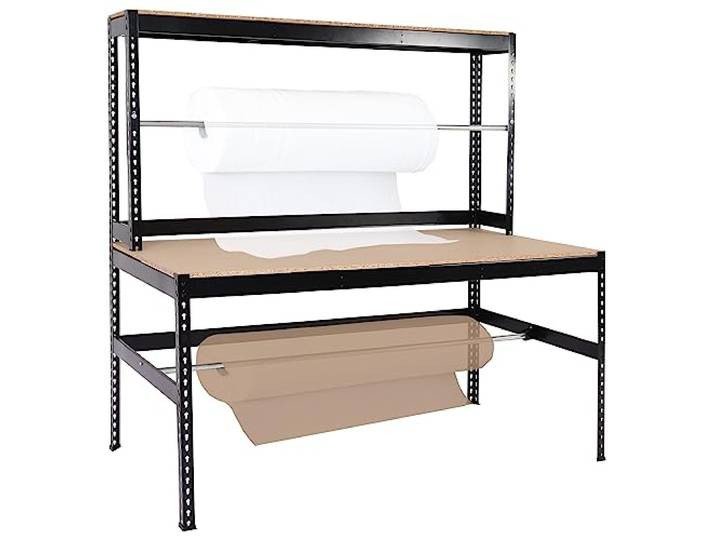 Mendler Packstation HWC-J84 Stahl höhenverstellbar 183x183x90cm, schwarz