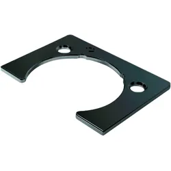 Italiana Ferramenta, Möbelausstattung, Kimana Distzanzplatte Möbelbeschlag zu Klappenband Höhe 1,5 mm Zamak schwarz (100 Stk.)