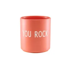 DESIGN LETTERS Becher   , orange , Porzellan , Maße (cm): H: 8,5  Ø: 8