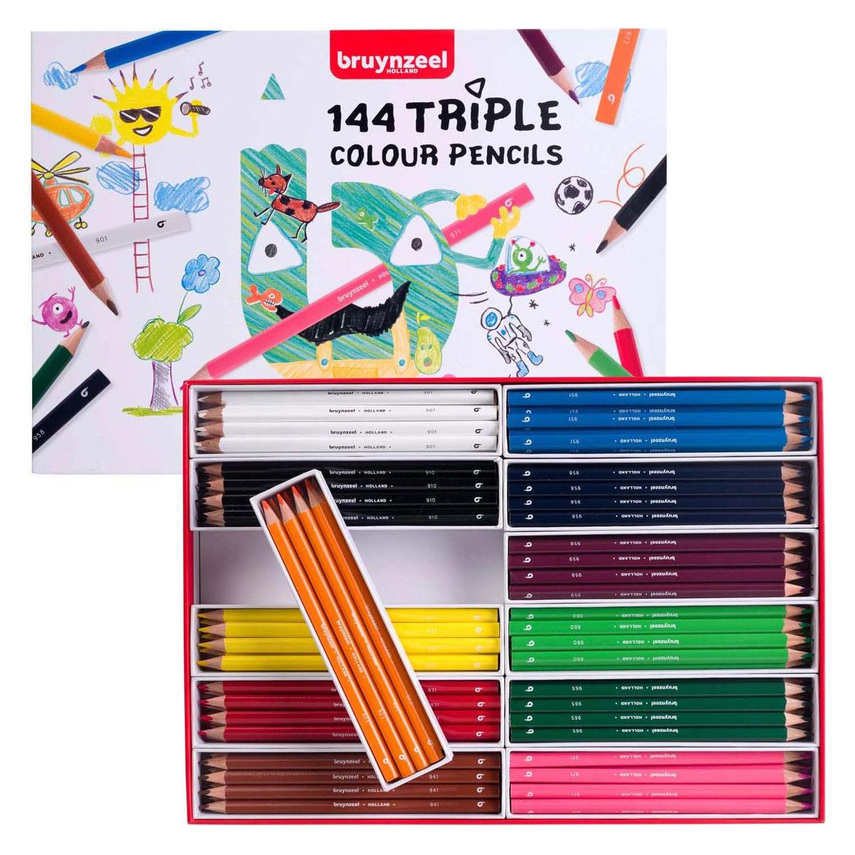 Bruynzeel Dreifach-Buntstiftset, 12x12 Farben (12x) (57456626)