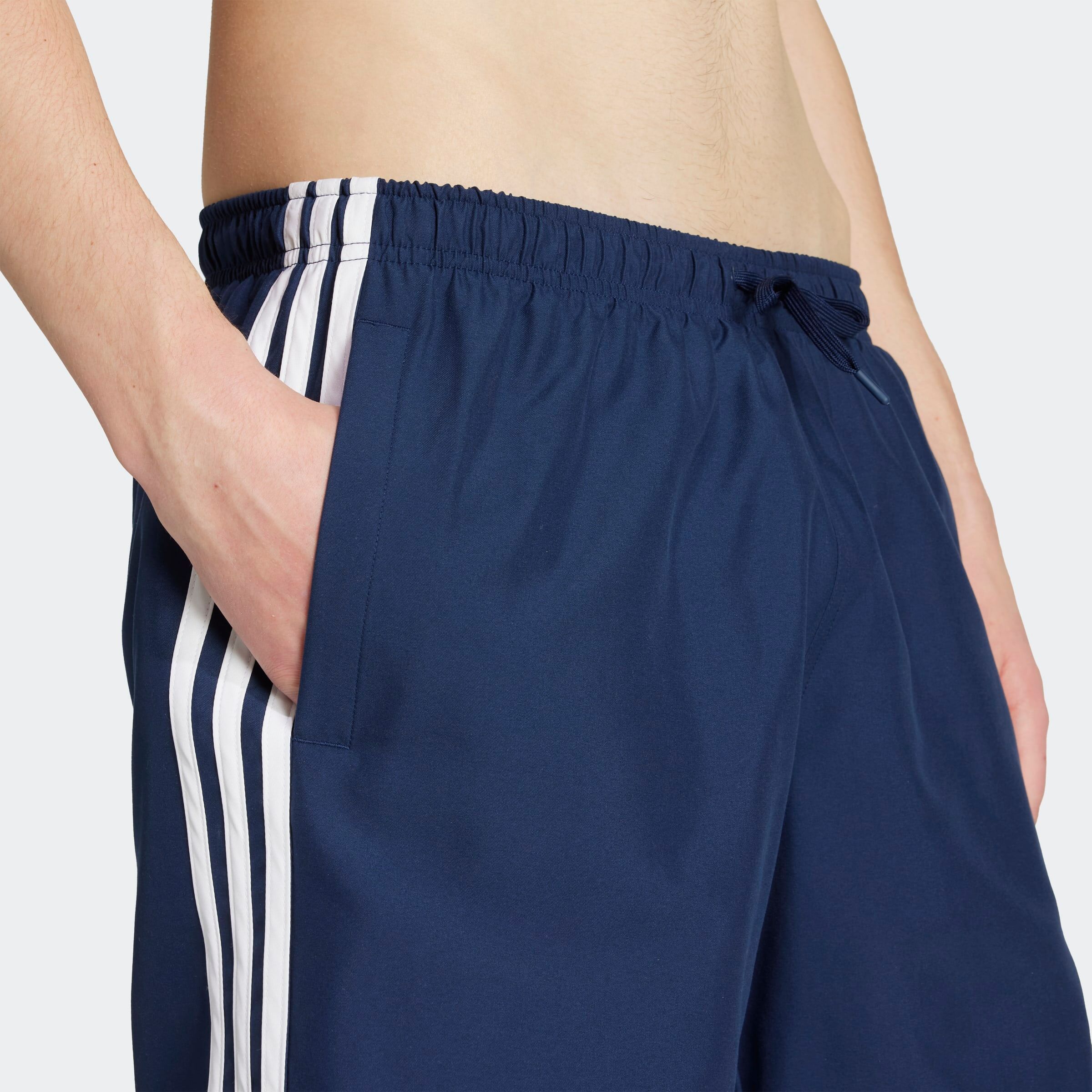 Badeshorts ADIDAS PERFORMANCE "ADICOLOR 3-STREIFEN, 20 ZENTIMETER", Herren, Gr. 3XL, N-Gr, blau (night indigo), Obermaterial: 100% Polyester, Badehosen Badeshorts night indigo 3XL, N-Gr