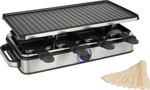 Princess 01.162645.01.001 Raclette Antihaftbeschichtung, Kontrollleuchte Schwarz/Silber