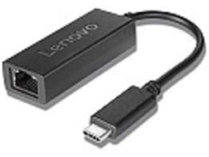 Lenovo GX90M41965 USB-C-kabeladapter RJ-45 zwart - adapter voor kabel (USB-C, RJ-45, stekker/bus, zwart)