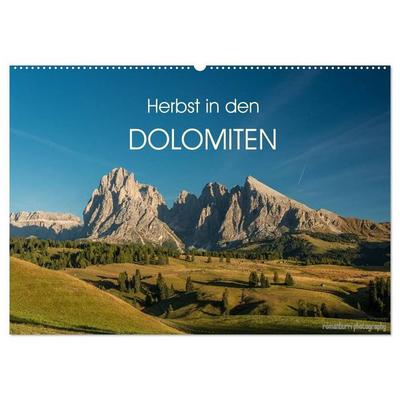 Herbst in den Dolomiten (Wandkalender 2027 DIN A2 quer), CALVENDO Monatskalender