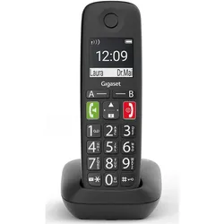 Gigaset E290 Telefon Analoges/DECT-Telefon Anrufer-Identifikation, Telefon, Schwarz