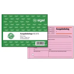 Sigel Formularbuch »Ausgabebeleg« AG615 rosa, 18x10.5 cm