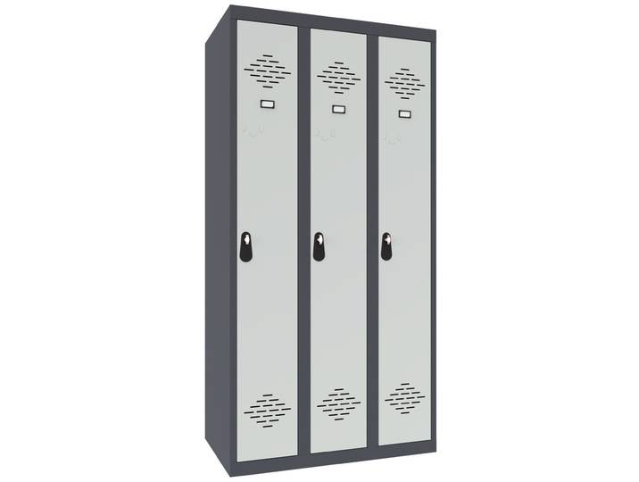 Vestiaire Avantage Industrie Propre Monobloc - Largeur 90 cm - Gris