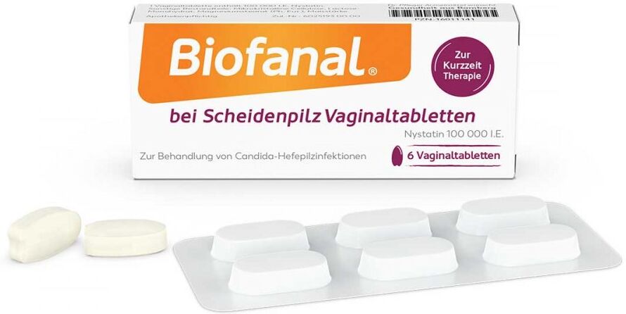 Biofanal bei Scheidenpilz 100 000 I.e. Vaginaltabletten 6stk