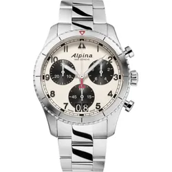 Alpina Startimer Collection Pilot Quarz Chronograph Big Date AL-372WB4S26B - beige,silber - 41mm