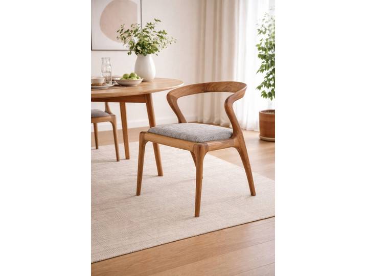 Xlmoebel Esszimmerstuhl Braun-Taupe Designer Polsterstuhl – Exklusive Sitzmöbel, Made in Europa