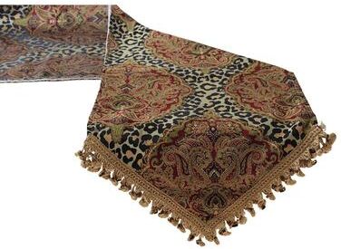 Sherry Kline Tangiers Cheetah Print Damask 18x108-inch Table Runner