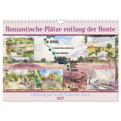 Romantische Plätze entlang der Hunte (Wandkalender 2027 DIN A4 quer), CALVENDO Monatskalender