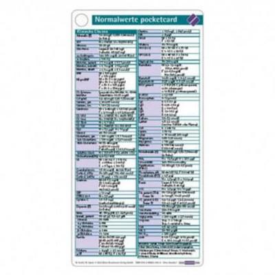 Normalwerte pocketcard, Taschenbuch von , Boerm Bruckmeier, 978-3-89862-017-8