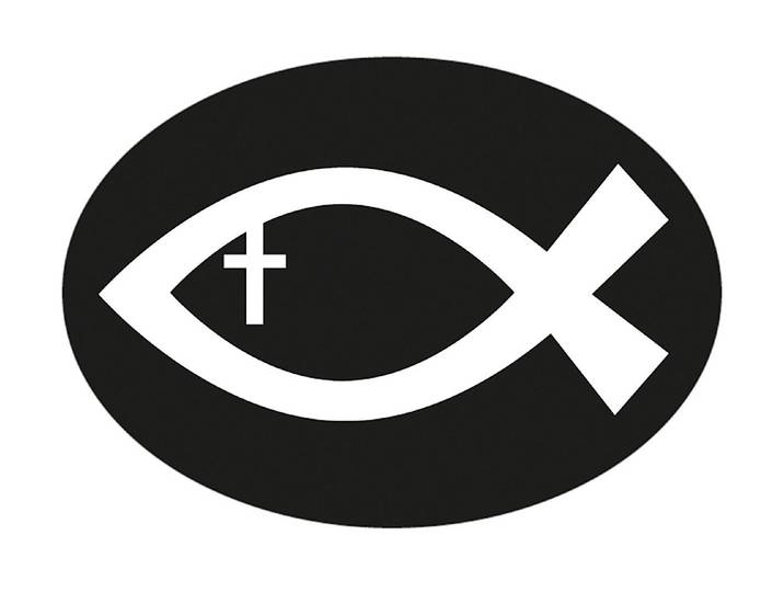 Rayher Label Christlicher Fisch Kautschuk 5.2 × 3.7 cm 1 Stück