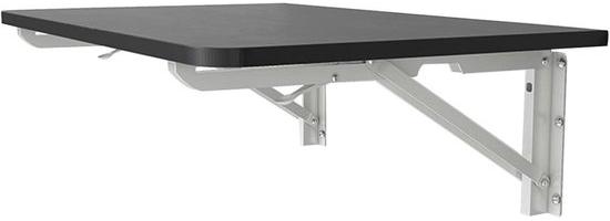 Famanu Klapptisch Wandtisch Raumspartisch - Stabile Dreiecksbeugel - 100x30cm - Holzoptik