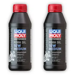 2x Gabelöl LIQUI MOLY 1506 SAE 10W Medium Stoßdämpferöl Öl Motorbike Motorrad 500ml