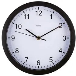 Hama Wanduhr »Elba« Ø 25 cm schwarz, 25 cm
