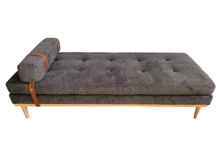 SalesFever Daybed Strukturstoff mit Kopf- und Nackenstütze