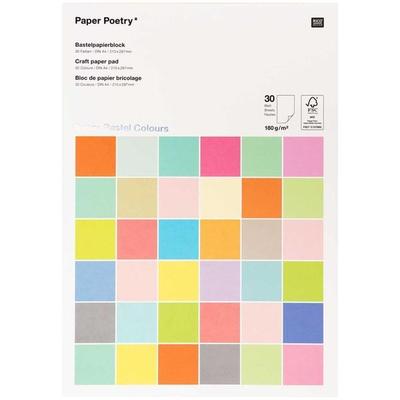 Bastelblock 180g, Super Pastel Colours MIX