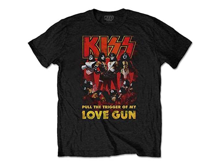 T-Shirt # S Black Unisex # Love Gun Glow
