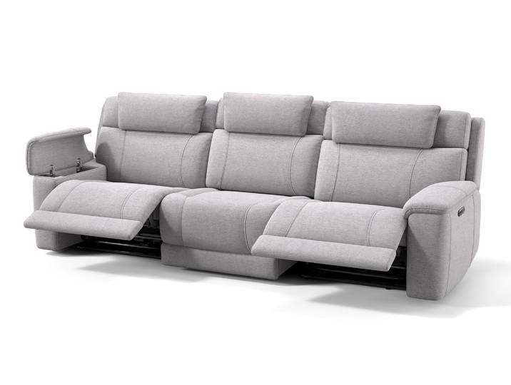 Sofa RAVELLO 3-Sitzer XXL Stoff Couch XXL Relaxsofa Big Sofa elektrisch mit Massage