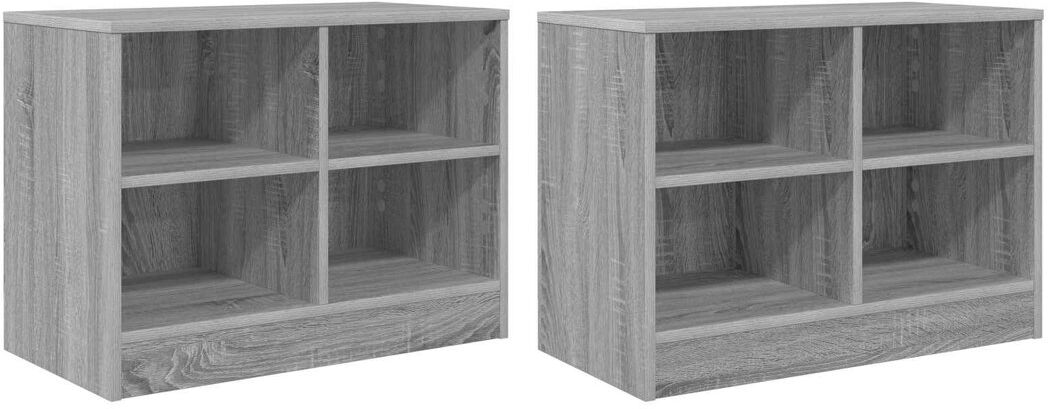 Brambly Cottage 66cm W Bedside Table Grey Sonoma 48cm H X 66cm W X 33cm D