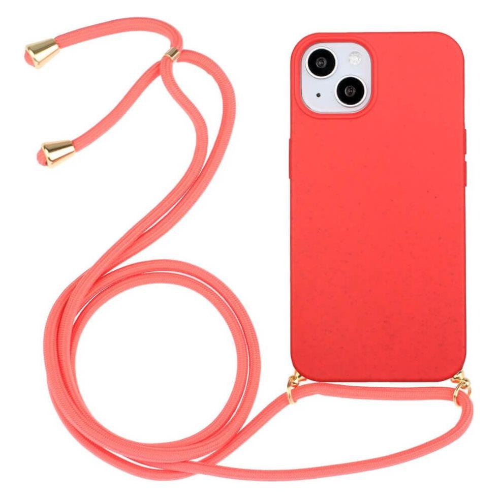 Cover-Discount iPhone 15 Plus - Eco-Friendly Hülle mit Kette rot (Apple iPhone 15 Plus) (660144199B)