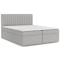 BOXBETT Maldon 160/200 cm Graubeige im Megan Stoff