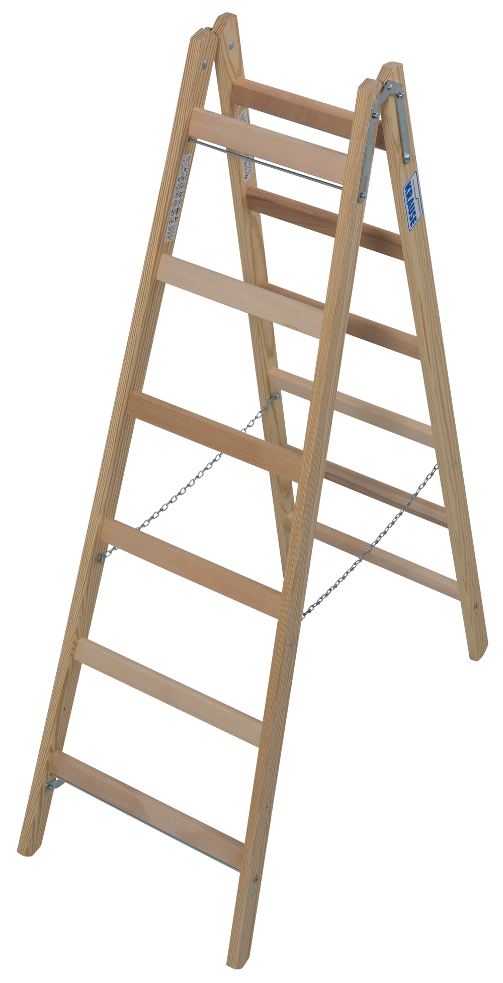 KRAUSEWERK Sprossen-Doppelleiter 2x6 Sprossen, Holz 08124100