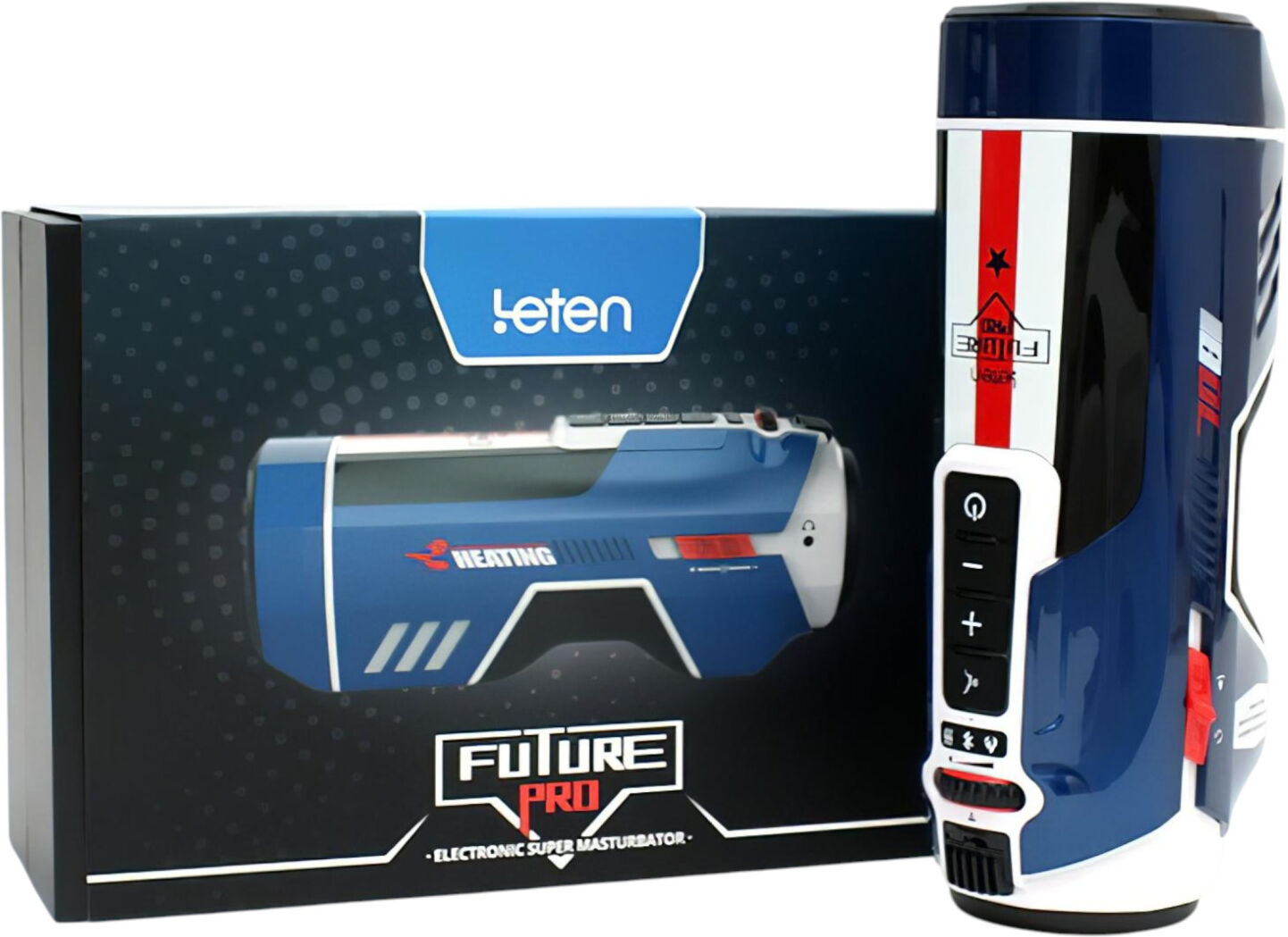 Leten Sm Future Pro - Elektrisk Stødpulsator, Klemmer Og Varmer Masturbator (Blå)