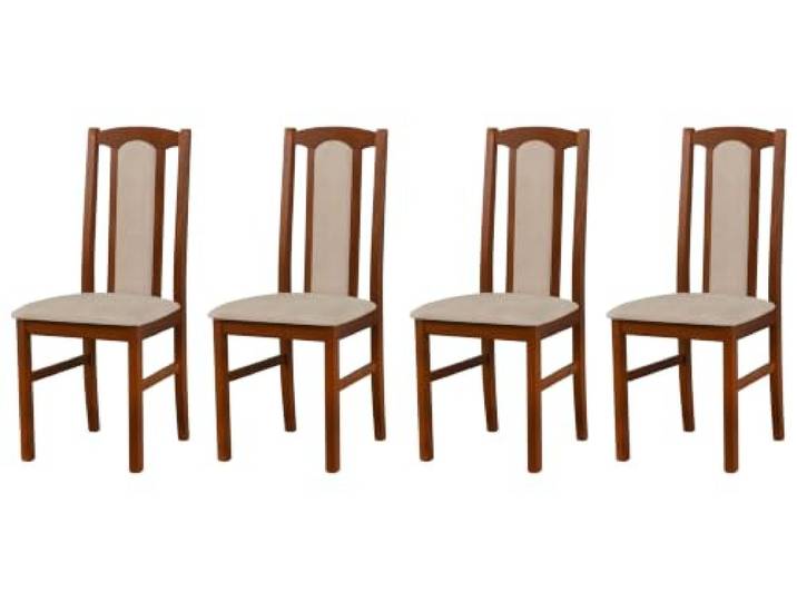 LeafDesign Esszimmerstühle 4er Set, Massivholz, Gepolstert, Kastanie Küchenstühle, Esstischstühle und Essstühle für Wohnzimmer, Restaurant, Café, Hotel und Gastronomie – hoher Sitzkomfort