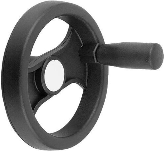KIPP Volant à 2 rayons Ø 99 alésage 12H7 polyamide noir (K0725.5100X12)