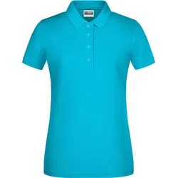 James & Nicholson Damen Bio Piqué Polo 8009 turquoise L