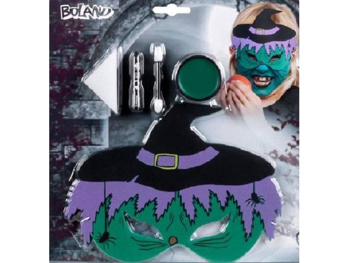 Boland - Set schmink kind Heks - Schminkset - Oogmasker vetschmink schminkstiftje