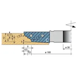 Felder WP-HW-Abplattprofilmesser, Profil C