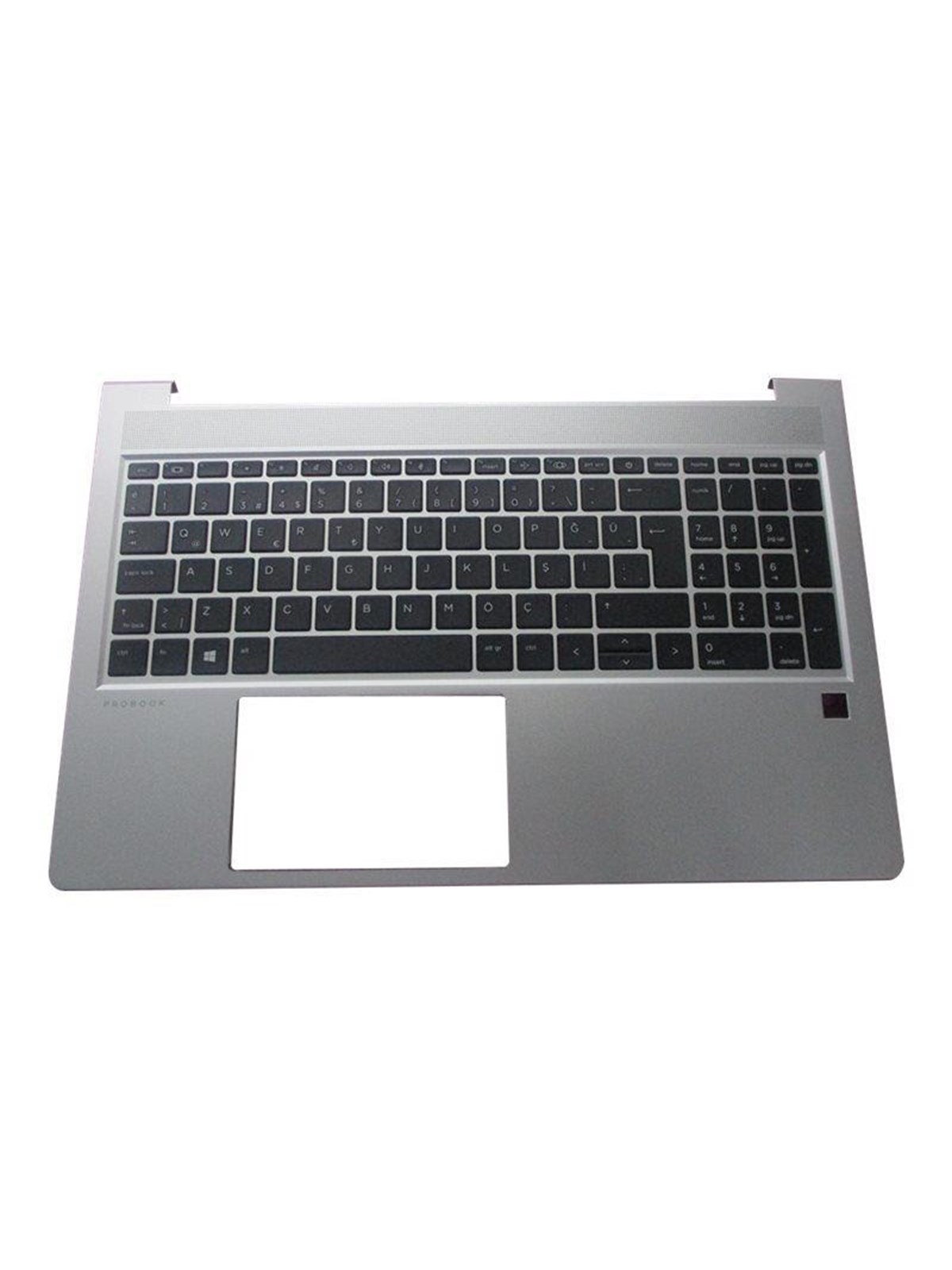 HP - notebook replacement keyboard - with ClickPad - French - with top cover Input Device - Laptop Ersatztastatur - Französisch - Silber