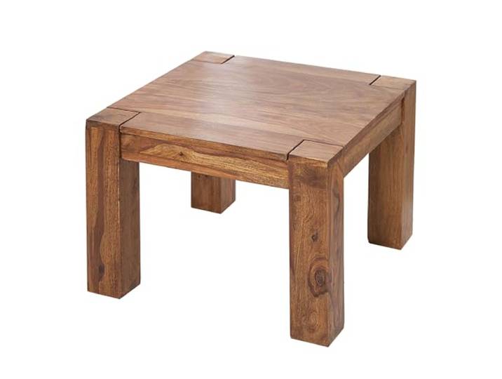 riess-ambiente Couchtisch MAKASSAR - 60x60cm - braun - Sheeshamholz stone finish, Unikat, individuelle Maserung, lackiert, dekorativ, für Wohnzimmer, pflegeleichte Oberfläche