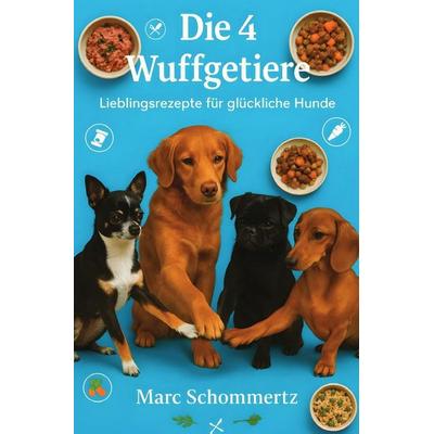 Die 4 Wuffgetiere - Lieblingsrezepte für glückliche Hunde, Taschenbuch von Marc Schommertz, Epubli, 978-3-8197-3909-5