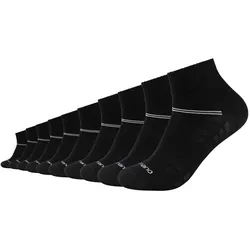 10er Pack camano Mesh Ventilation Quarter Socken 9997 - black mix 43-46