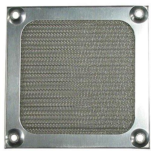 Cooltek Alu Lüftergitter mit Filter für 80mm Lüfter silber (Gitter 80 Filter - silber)