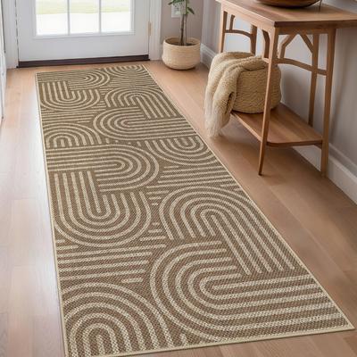 Garvee Modern Circles Easy Jute Area Rug