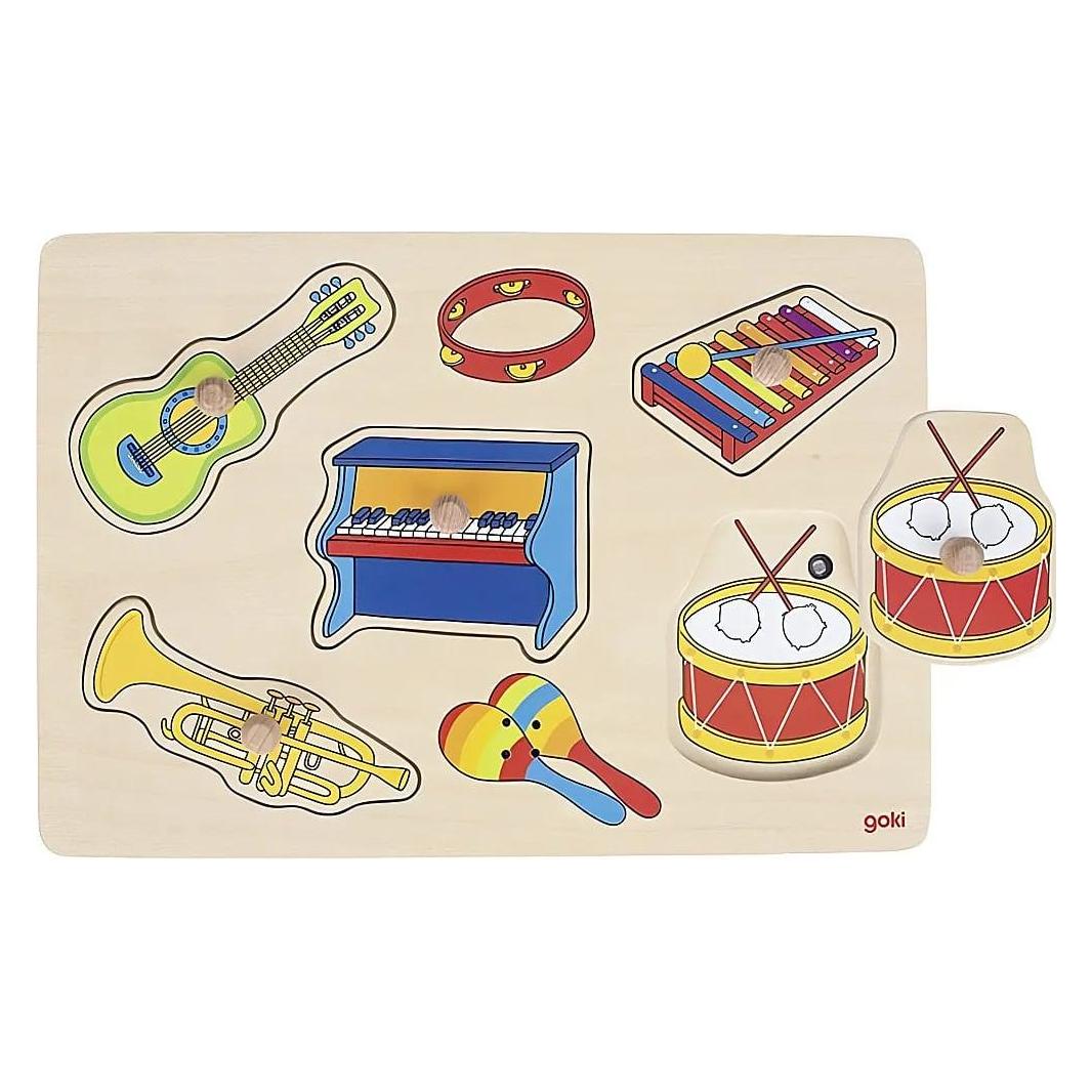 Goki Bubble Puzzle Musikinstrumente mit Ton (Deutsch, Englisch, Französisch, Italienisch) (57520)