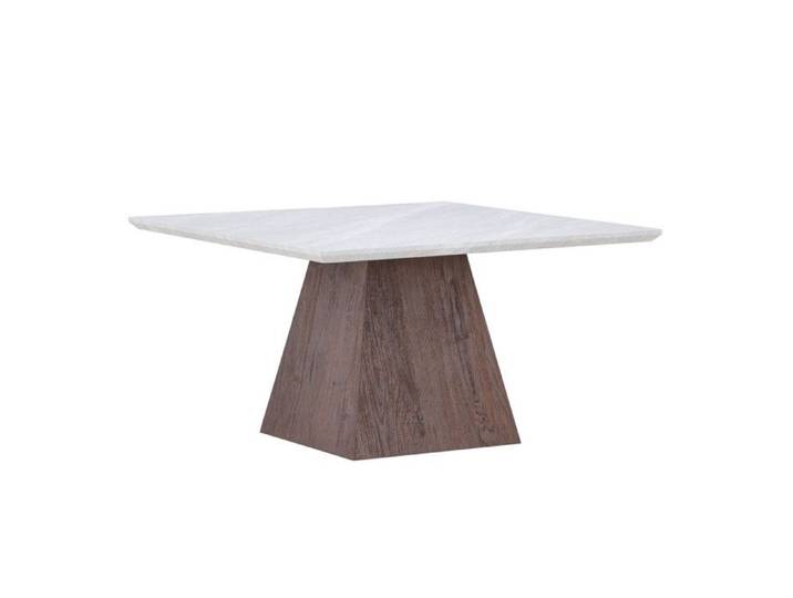 Table Basse Effet Marbre  Cael  80cm Gris & Marron
