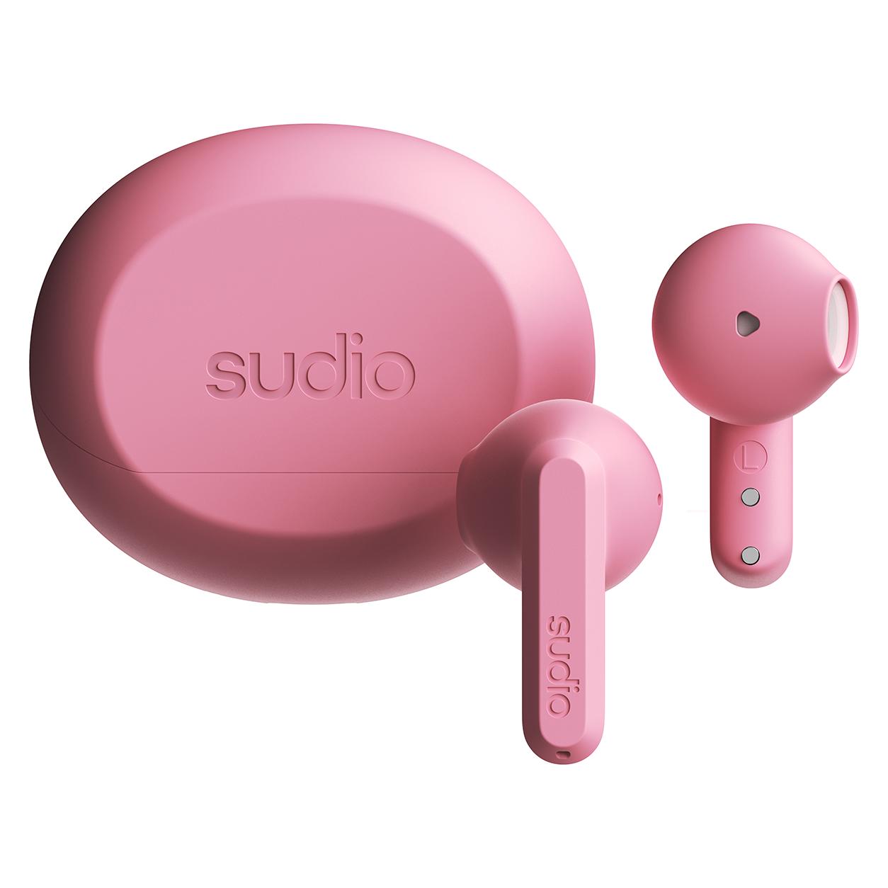 Sudio SUDIO-Kopfhörer A3 Pink In-Ear True Wireless (25 h, Kabellos) (A3PNK)